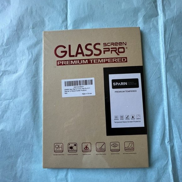 Sparin Tempered Glass Screen Protector Fits Apple iPad 9.7 Inch Pro Air 2 - 1 pc - Picture 1 of 2